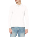White - Lifestyle - Stedman Mens Long Sleeved Cotton Polo