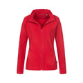 Scarlet Red - Front - Stedman Womens-Ladies Active FZ Fleece