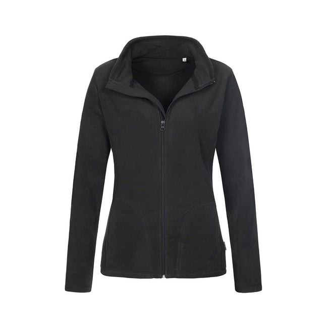 Black Opal - Front - Stedman Womens-Ladies Active FZ Fleece