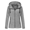 Heather Grey - Front - Stedman Womens-Ladies Active Power Fleece Jacket