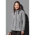Heather Grey - Back - Stedman Womens-Ladies Active Power Fleece Jacket