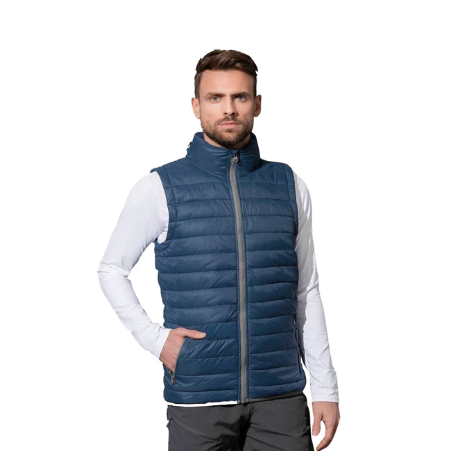 Dark Blue - Side - Stedman Mens Active Padded Vest