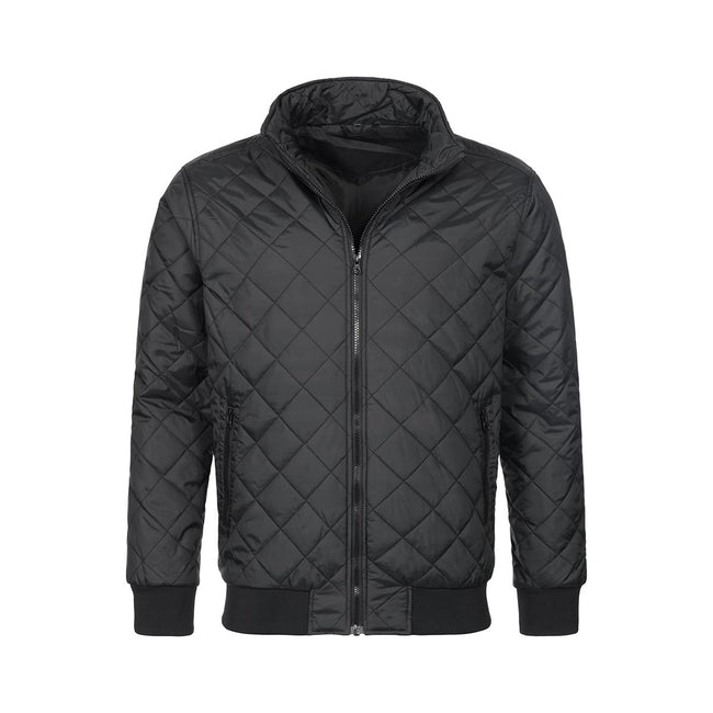 Black Opal - Front - Stedman Active Quilted Blouson Mens Jacket