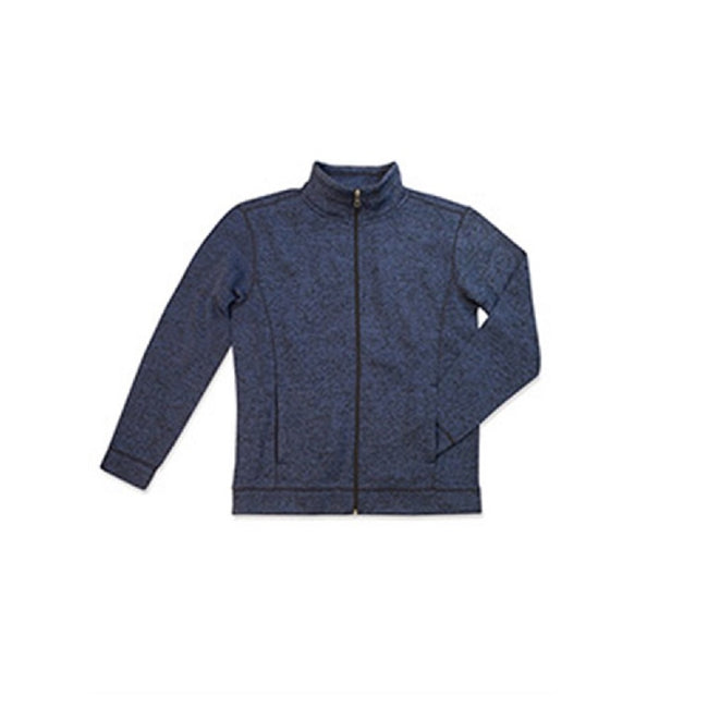 Marina Blue Melange - Front - Stedman Mens Active Knitted Fleece