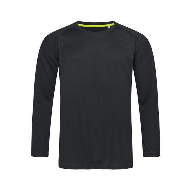 Black Opal - Front - Stedman Mens Active 140 Long Sleeved Tee