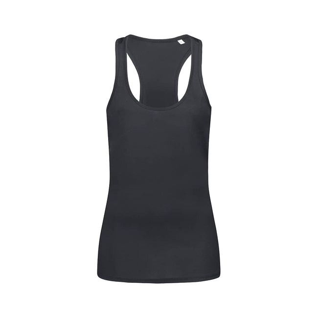 Black Opal - Front - Stedman Womens-Ladies Active 140 Sleeveless Tank Top