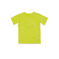Cyber Yellow - Front - Stedman Childrens-Kids Raglan Mesh T-Shirt