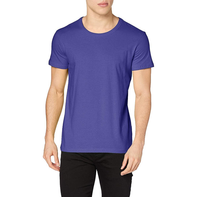 Deep Lilac - Back - Stedman Mens Stars Ben Crew Neck Tee