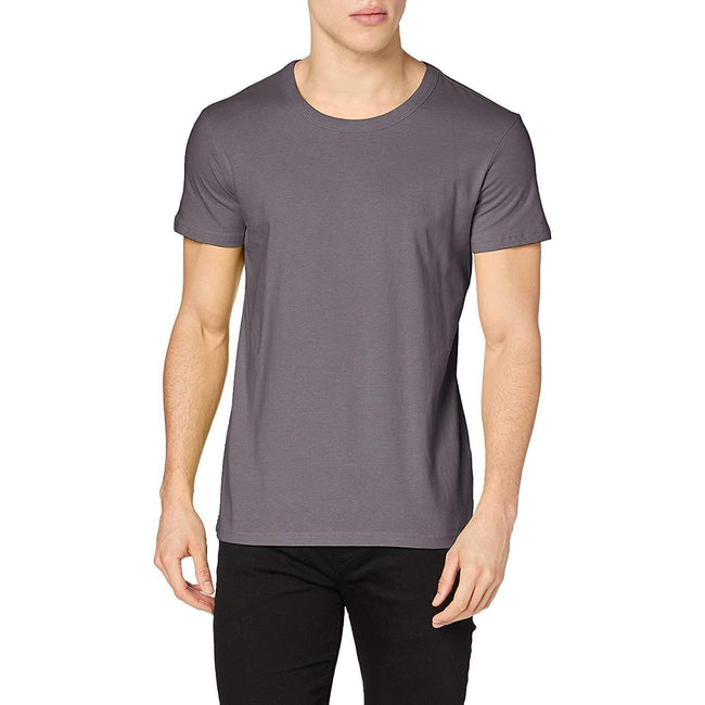 Slate Grey - Back - Stedman Mens Stars Ben Crew Neck Tee
