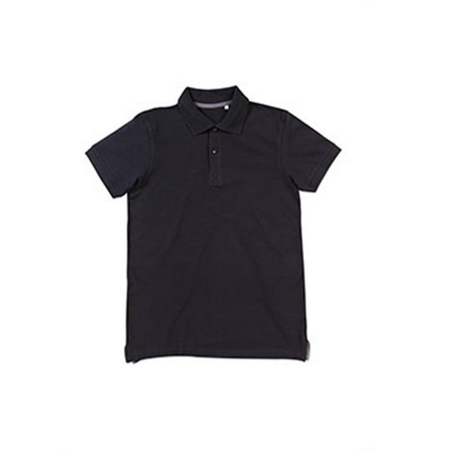 Black Opal - Front - Stedman Mens Henry Cotton Polo