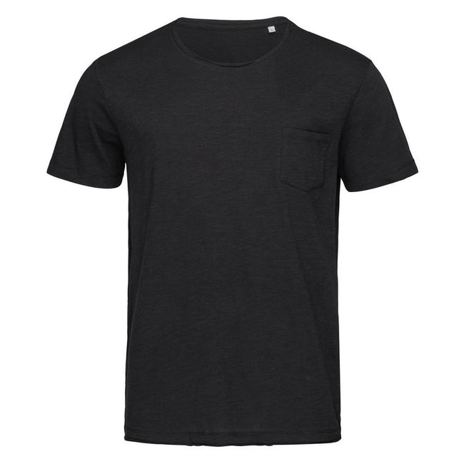 Black Opal - Front - Stedman Mens Shawn Oversized Slub Crew Neck Tee