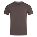 Dark Chocolate Brown - Front - Stedman Stars Mens Clive Crew Neck Tee