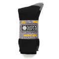 Black - Back - Work Force Mens Classic Work Wear Socks (Pack of 3 Pairs)
