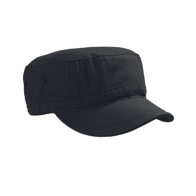 Black - Back - Atlantis Chino Cotton Urban Military Cap (Pack of 2)