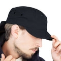 Black - Side - Atlantis Chino Cotton Urban Military Cap (Pack of 2)