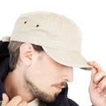 Khaki - Side - Atlantis Chino Cotton Urban Military Cap (Pack of 2)