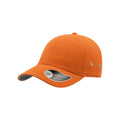 Orange - Side - Atlantis Action 6 Panel Chino Baseball Cap (Pack of 2)