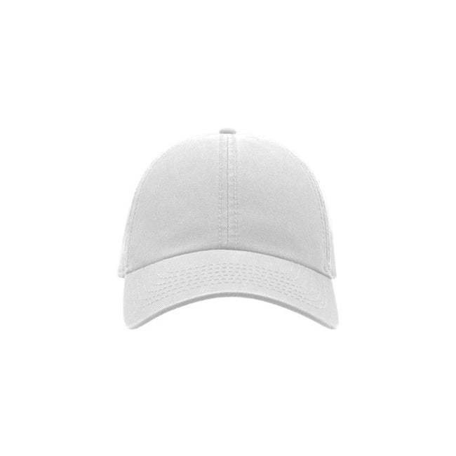 White - Front - Atlantis Action 6 Panel Chino Baseball Cap (Pack of 2)