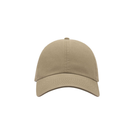 Khaki - Front - Atlantis Action 6 Panel Chino Baseball Cap (Pack of 2)