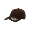 Brown - Side - Atlantis Action 6 Panel Chino Baseball Cap (Pack of 2)