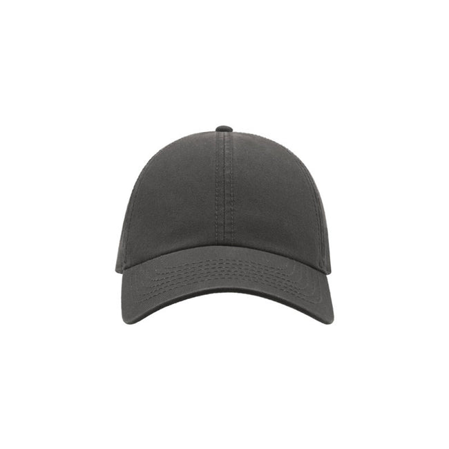 Dark Grey - Front - Atlantis Action 6 Panel Chino Baseball Cap (Pack of 2)