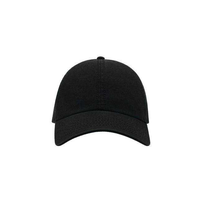 Black - Front - Atlantis Action 6 Panel Chino Baseball Cap (Pack of 2)