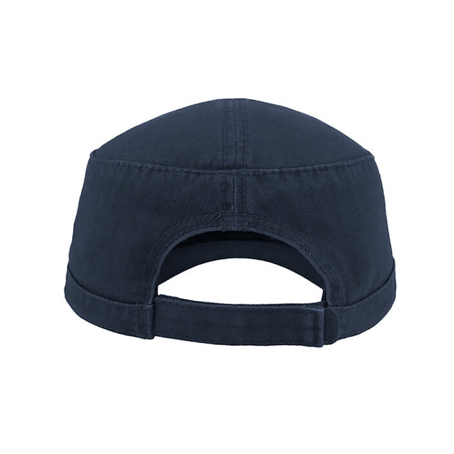 Navy - Side - Atlantis Chino Cotton Uniform Military Cap (Pack Of 2)
