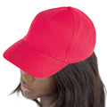 Red - Back - Atlantis Liberty Five Heavy Brush Cotton 5 Panel Cap (Pack Of 2)