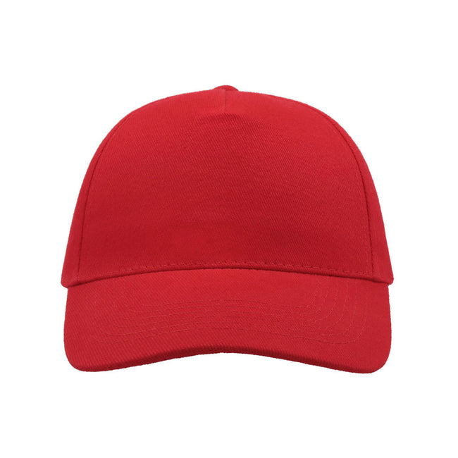 Red - Side - Atlantis Liberty Five Heavy Brush Cotton 5 Panel Cap (Pack Of 2)