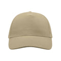 Khaki - Back - Atlantis Liberty Five Heavy Brush Cotton 5 Panel Cap (Pack Of 2)