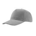 Light Grey - Front - Atlantis Liberty Five Heavy Brush Cotton 5 Panel Cap (Pack Of 2)