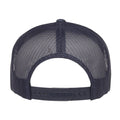 Navy - Back - Atlantis Unisex Snap 90s Flat Visor 5 Panel Trucker Cap