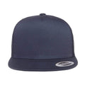 Navy - Side - Atlantis Unisex Snap 90s Flat Visor 5 Panel Trucker Cap