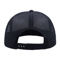 White-Navy - Back - Atlantis Unisex Snap 90s Flat Visor 5 Panel Trucker Cap