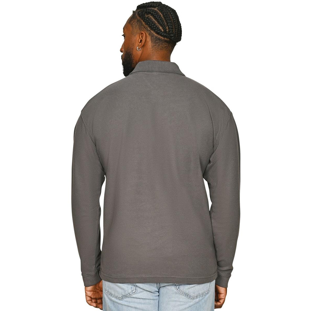 Charcoal - Lifestyle - Casual Classic Mens Long Sleeve Polo