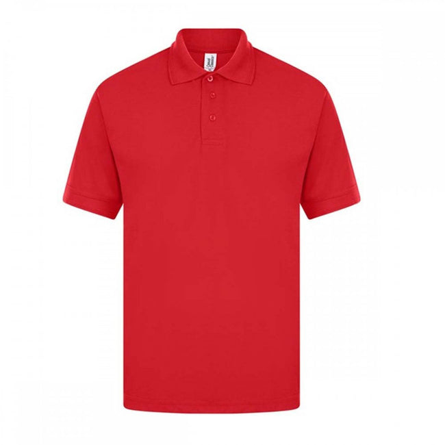 Red - Front - Casual Classic Mens Premium Triple Stitch Polo