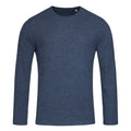Blue Melange - Front - Stedman Mens Stars Crew Neck Knitted Sweater