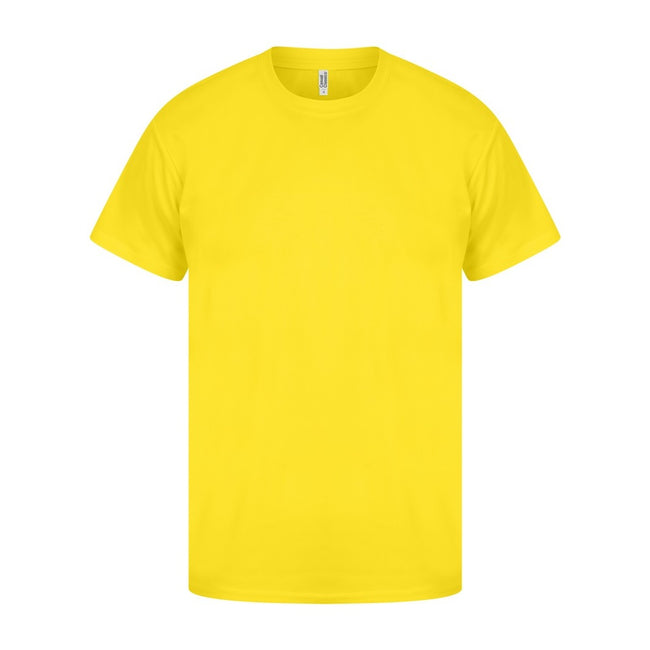 Cyber Yellow - Front - Casual Classics Mens Original Tech T-Shirt
