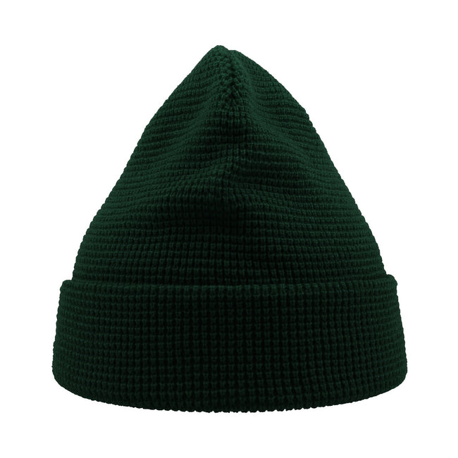 Bottle Green - Side - Atlantis Blog Waffle Beanie