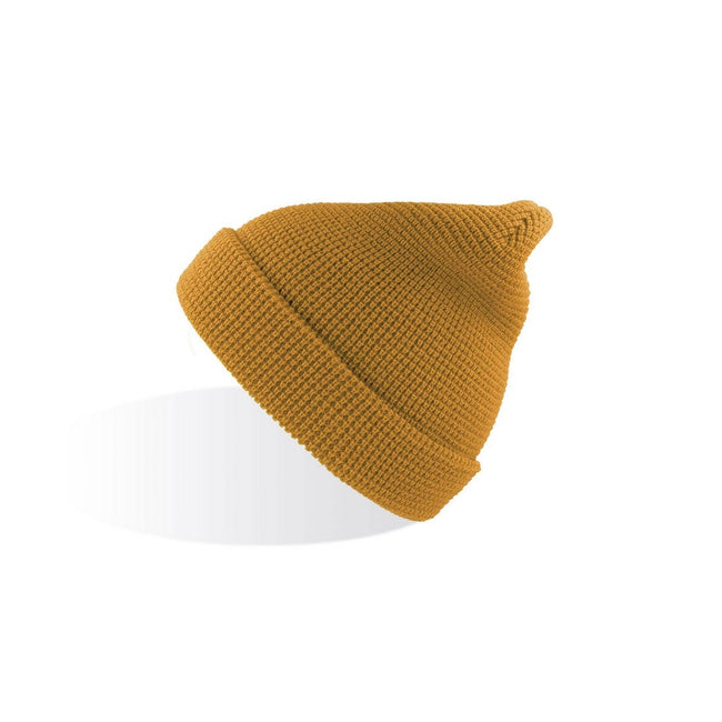 Mustard Yellow - Back - Atlantis Blog Waffle Beanie