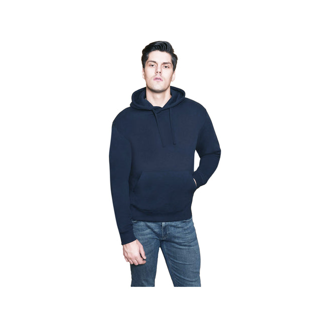 Navy - Side - Casual Classics Mens Eco Spirit Organic Hoodie
