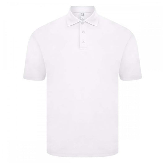 White - Front - Casual Classics Mens Original Tech Pique Polo Shirt
