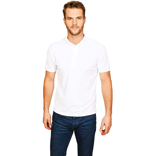 White - Back - Casual Classics Mens Original Tech Pique Polo Shirt