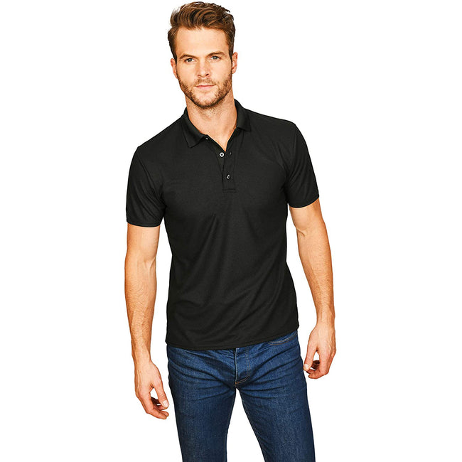 Black - Back - Casual Classics Mens Original Tech Pique Polo Shirt