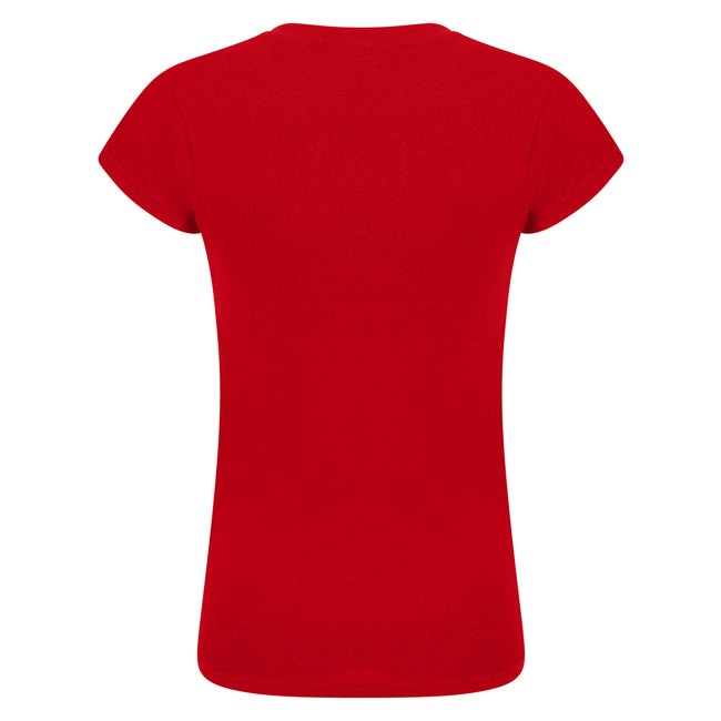 Red - Side - Casual Classic Womens-Ladies T-Shirt