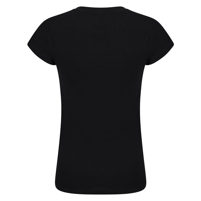 Black - Side - Casual Classic Womens-Ladies T-Shirt