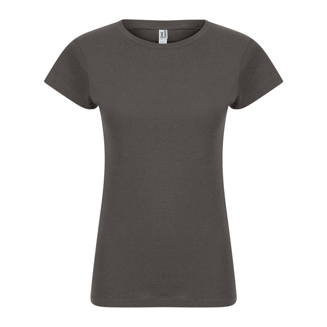 Charcoal - Front - Casual Classic Womens-Ladies T-Shirt