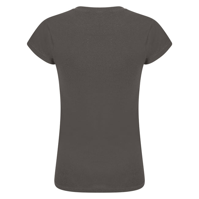 Charcoal - Side - Casual Classic Womens-Ladies T-Shirt