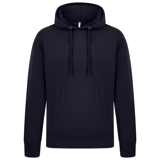 Navy - Front - Casual Classics Mens Ringspun Cotton Hoodie