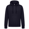 Navy - Front - Casual Classics Mens Ringspun Cotton Hoodie